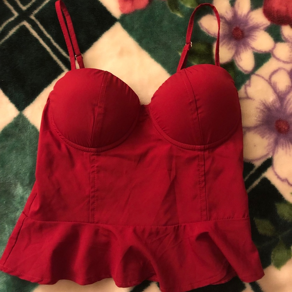 Windsor sexy red bustier top